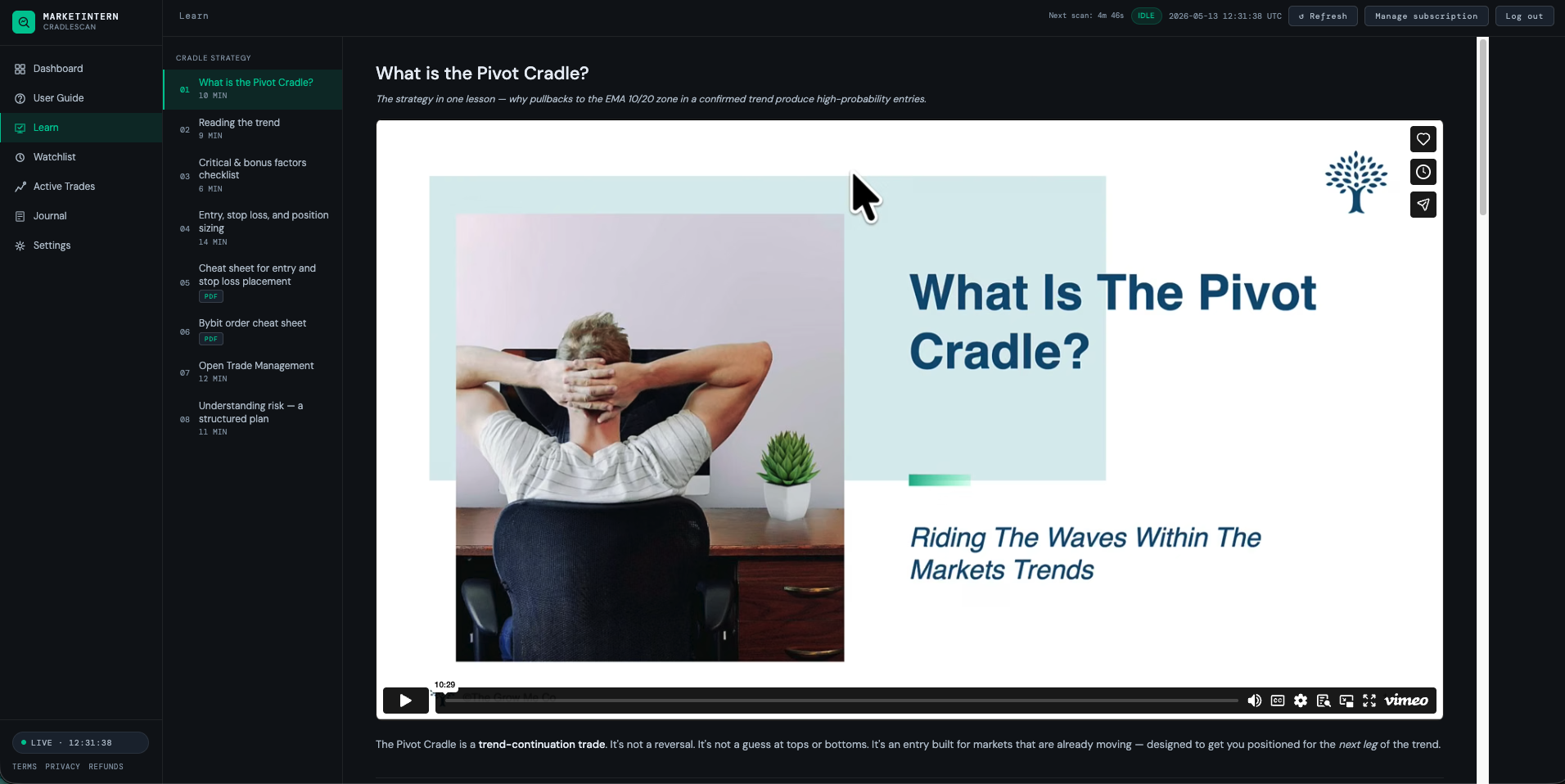 Learn — the strategy taught in-product